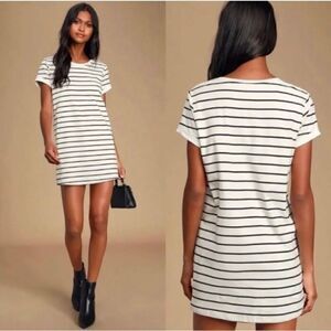 Lulu's Striped Black and White Mini Dress